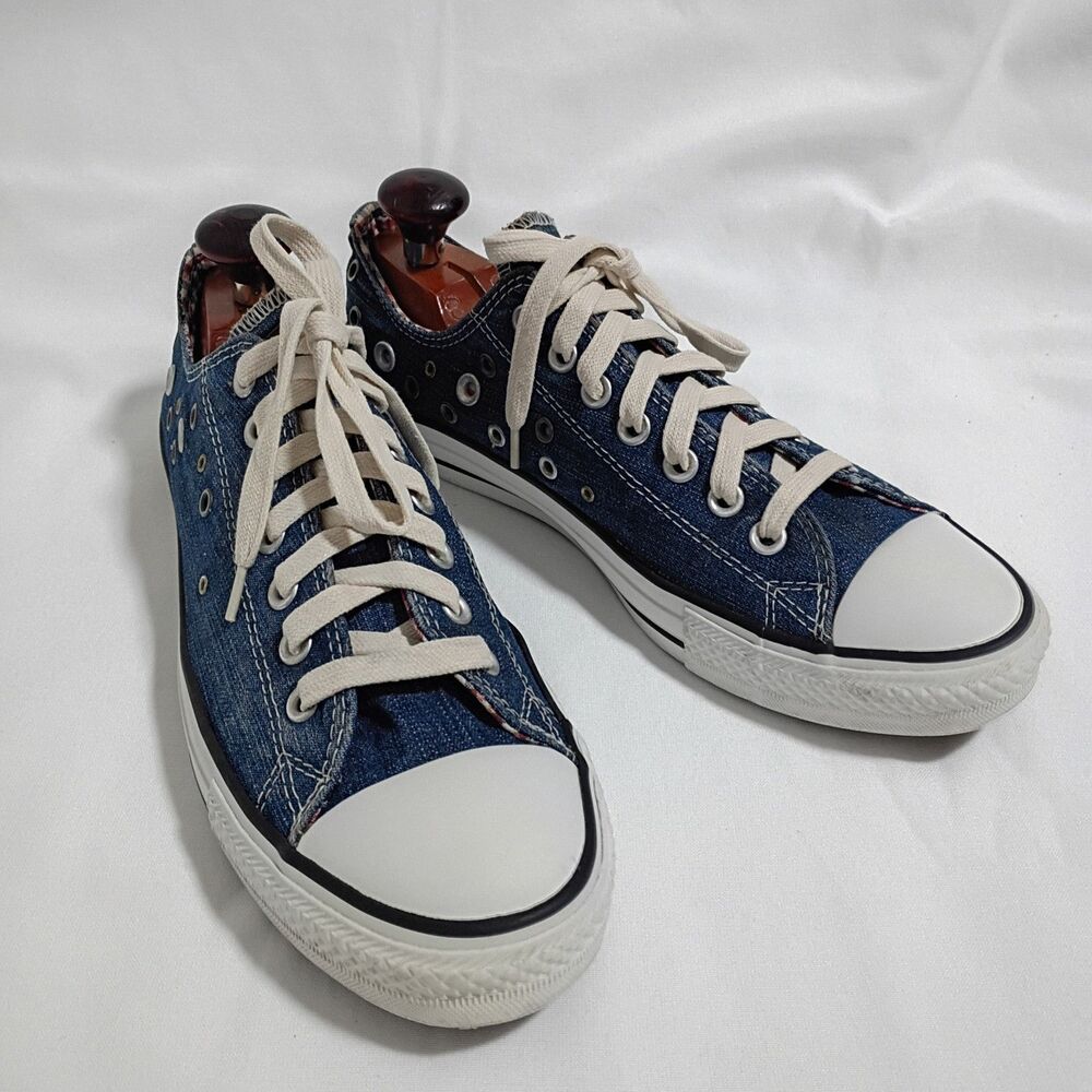 Chuck Taylor, Converse All-Star Denim Sneakers With Metal Grommets M-9.5/W-11.5